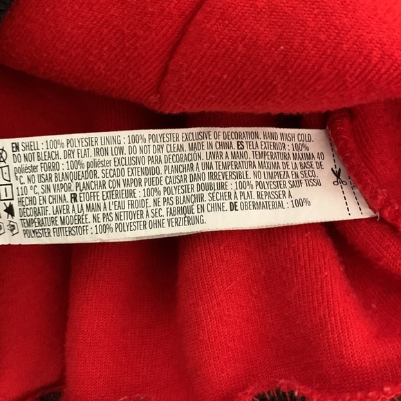 Grinch Forever 21 Hoodie Sweatshirt Size  S Red Pullover Embroidered Loose Fit - Picture 12 of 13